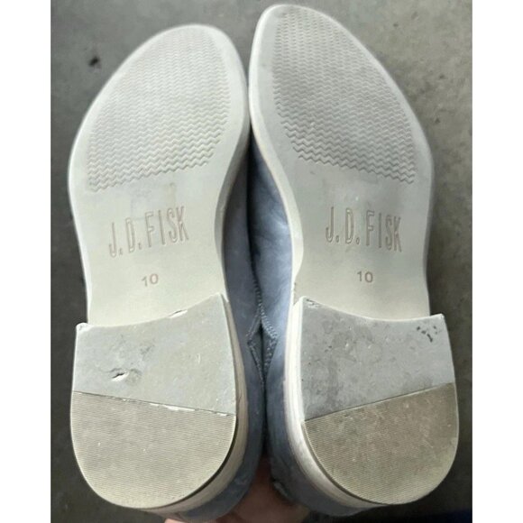 JD FISK Men’s Size 10 Blue Light Leather Suede Sole Lace up OXFORD SHOES - Picture 6 of 14